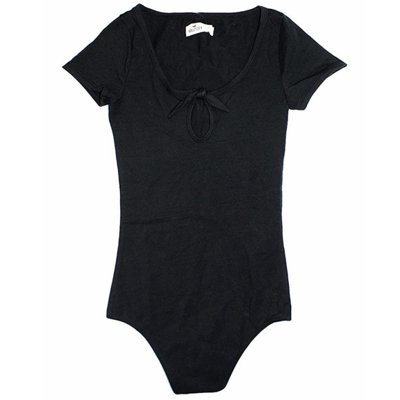 Hollister Black Keyhole T-shirt Bodysuit - Picture 1 of 6